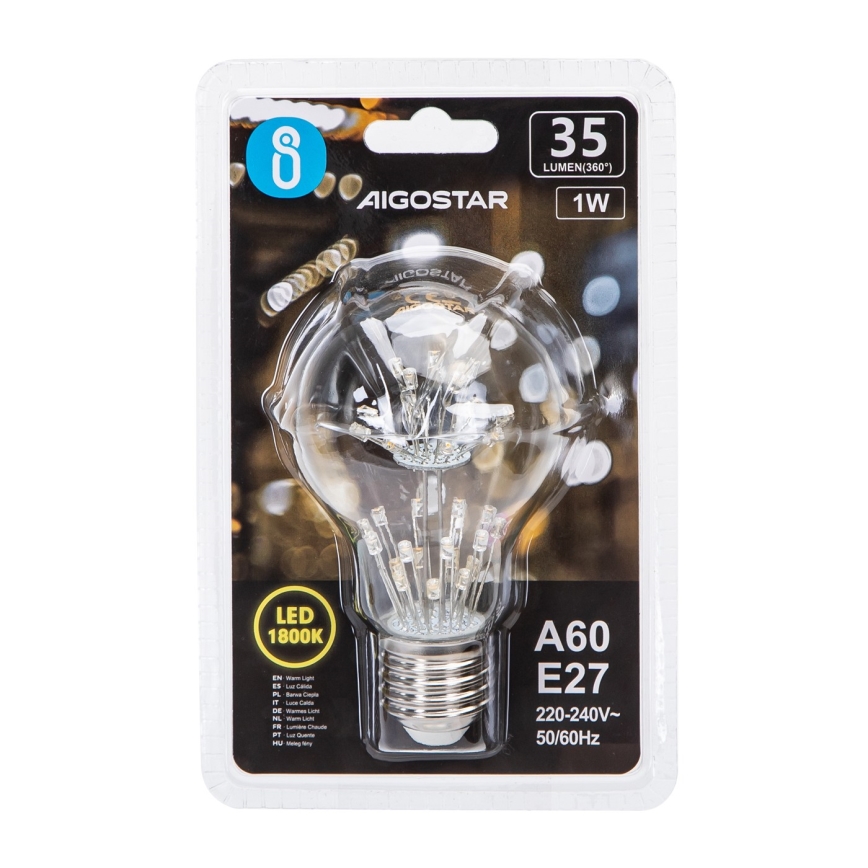 LED Žiarovka FILAMENT A60 E27/1W/230V 1800K - Aigostar