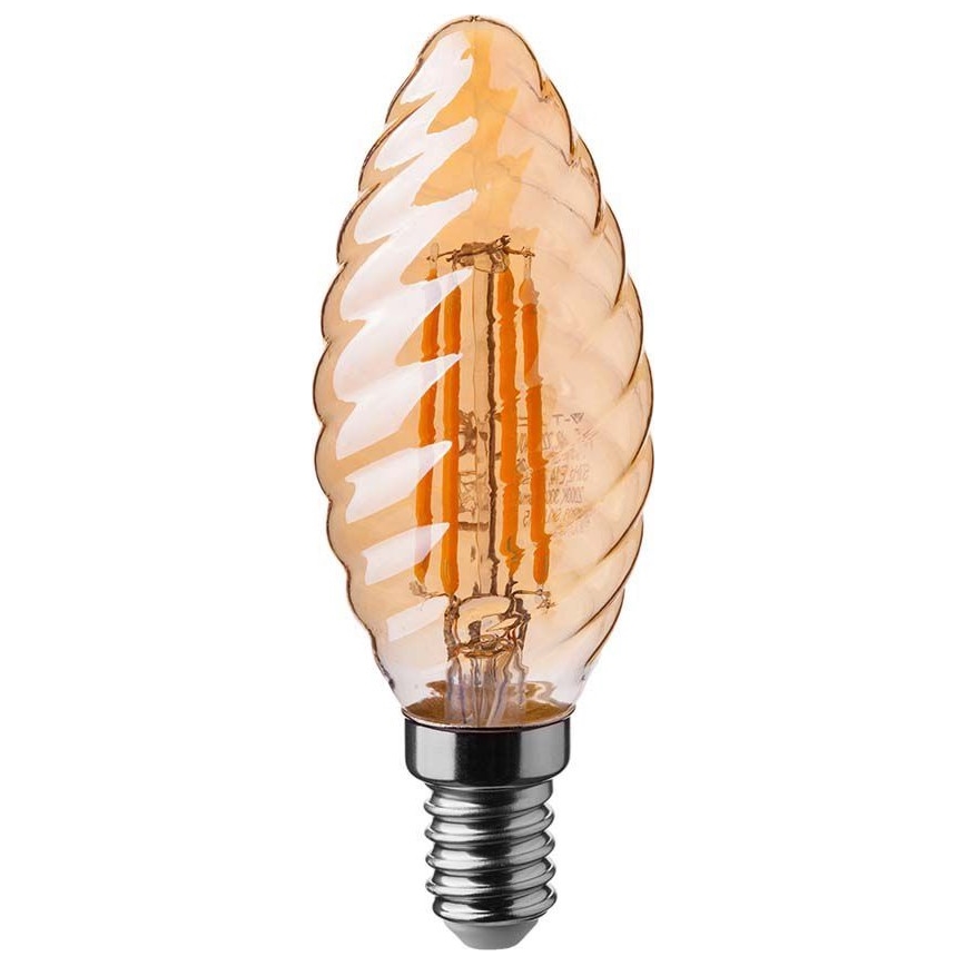 LED Žiarovka FILAMENT AMBER E14/4W/230V 2200K