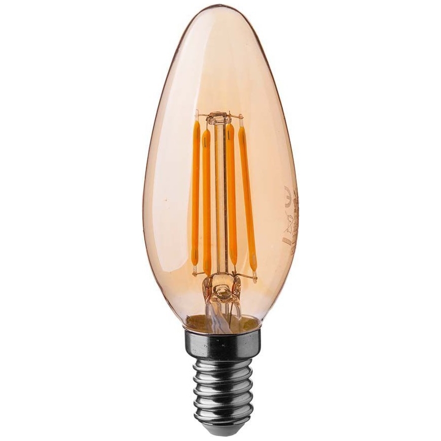 LED Žiarovka FILAMENT AMBER E14/4W/230V 2200K