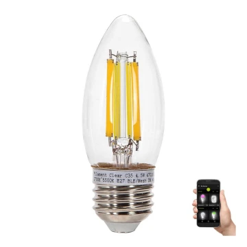 LED Žiarovka FILAMENT C35 E27/4,5W/230V 2700-6500K - Aigostar