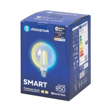 LED Žiarovka FILAMENT G125 E27/6W/230V 2700-6500K - Aigostar