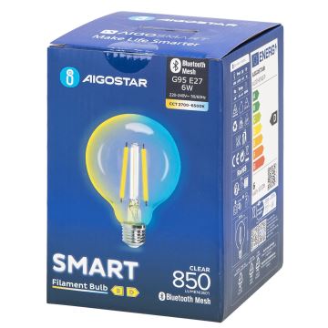 LED Žiarovka FILAMENT G95 E27/6W/230V 2700-6500K - Aigostar