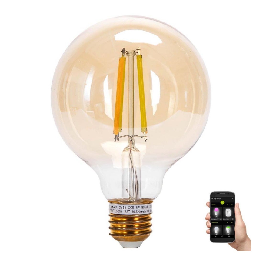 LED Žiarovka FILAMENT G95 E27/6W/230V 2700-6500K - Aigostar