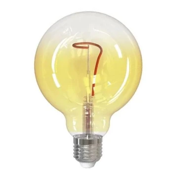 LED Žiarovka FILAMENT SHAPE G95 E27/4W/230V 1800K žltá
