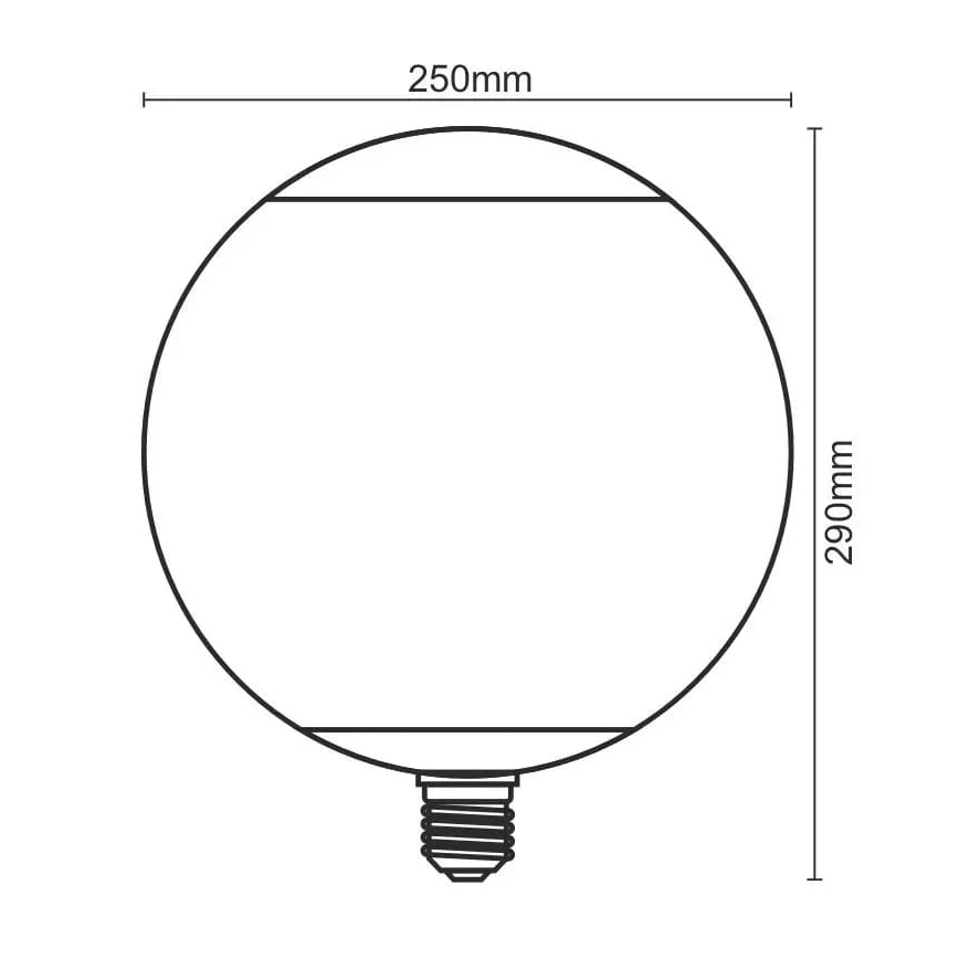 LED Žiarovka FILAMENT SMOKE G250 E27/4W/230V 1800K