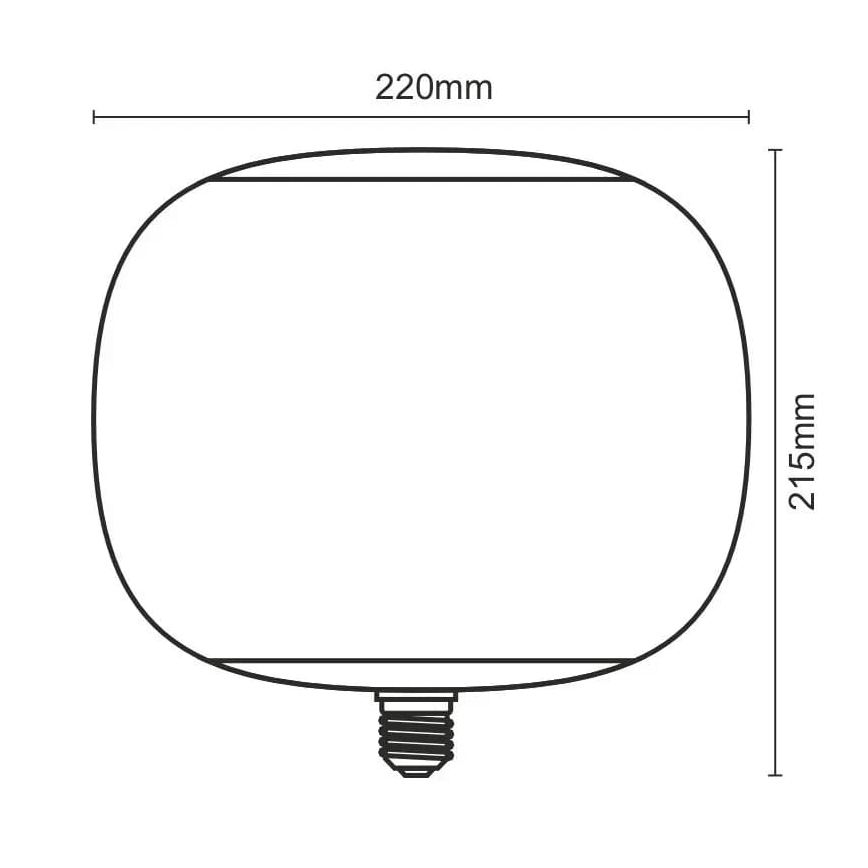 LED Žiarovka FILAMENT SMOKE T220 E27/4W/230V 1800K