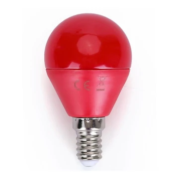 LED Žiarovka G45 E14/4W/230V červená - Aigostar