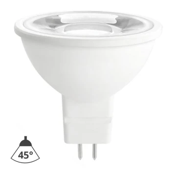 LED Žiarovka MR16 GU5,3/6W/12V 4000K 45° biela