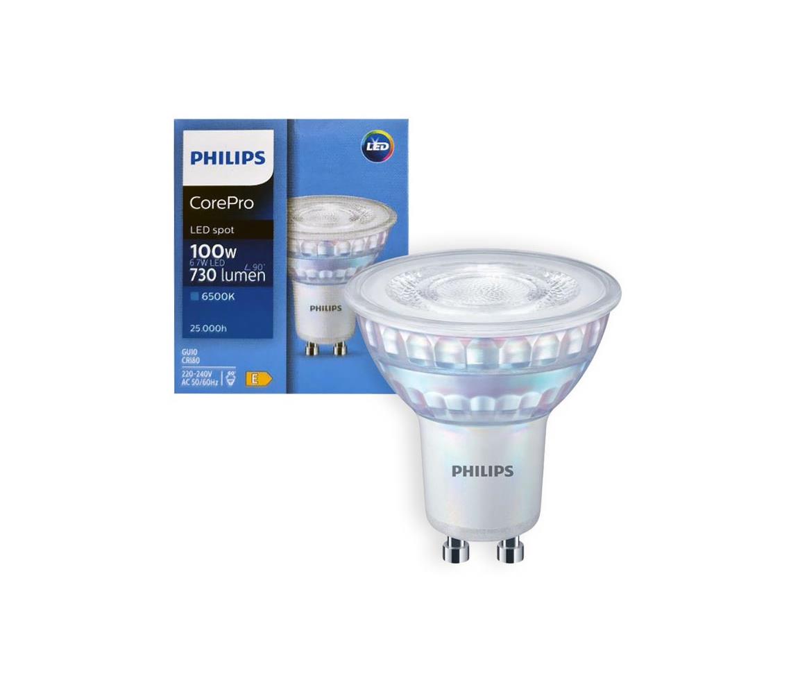 Philips LED Žiarovka Philips GU10/6,7W/230V 6500K 