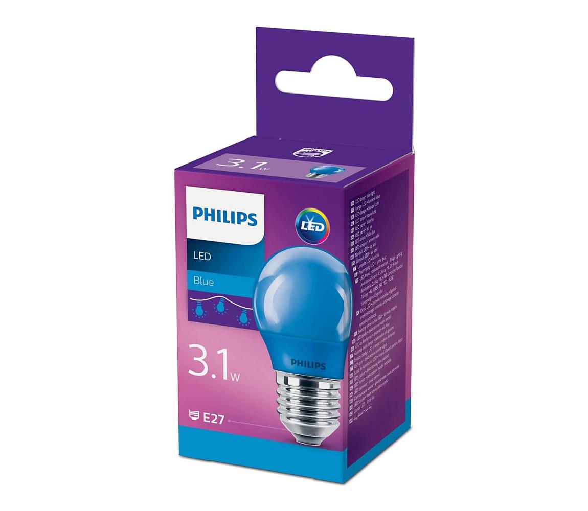 Philips LED Žiarovka  Philips P45 E27/3,1W/230V modrá 