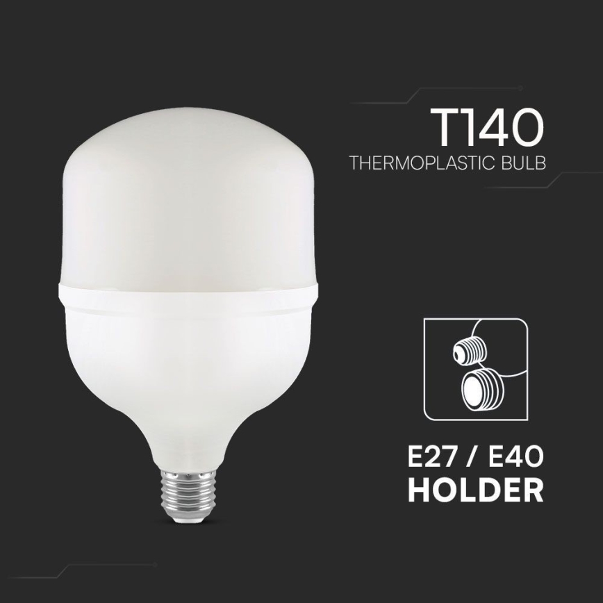 LED Žiarovka T140 E40 E27/50W/230V 6500K