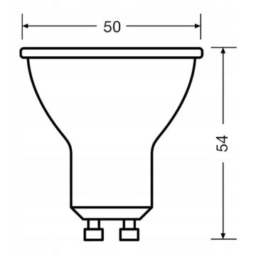 LED Žiarovka VALUE PAR16 GU10/4,5W/230V 2700K 120° čierna - Ledvance