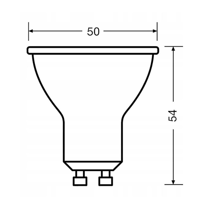 LED Žiarovka VALUE PAR16 GU10/4,5W/230V 2700K 120° čierna - Ledvance