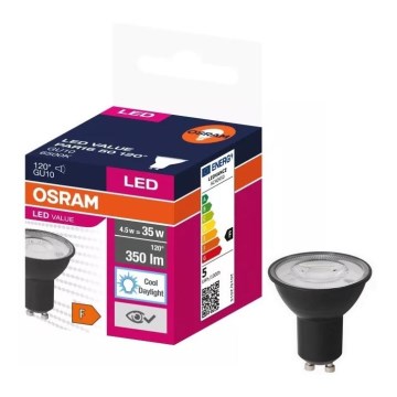 LED Žiarovka VALUE PAR16 GU10/4,5W/230V 6500K 120° čierna - Ledvance