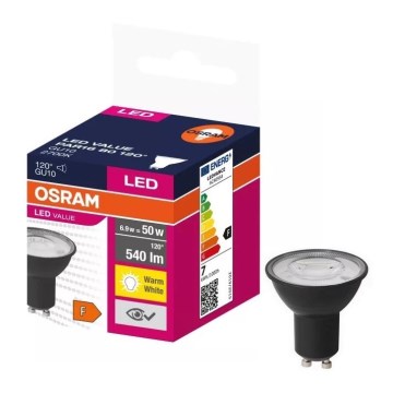 LED Žiarovka VALUE PAR16 GU10/6,9W/230V 2700K 120° čierna - Ledvance