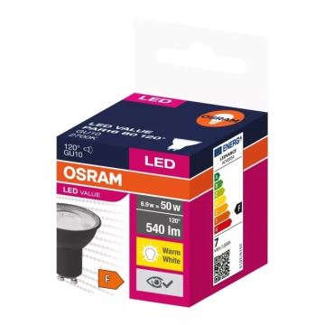 LED Žiarovka VALUE PAR16 GU10/6,9W/230V 2700K 120° čierna - Ledvance