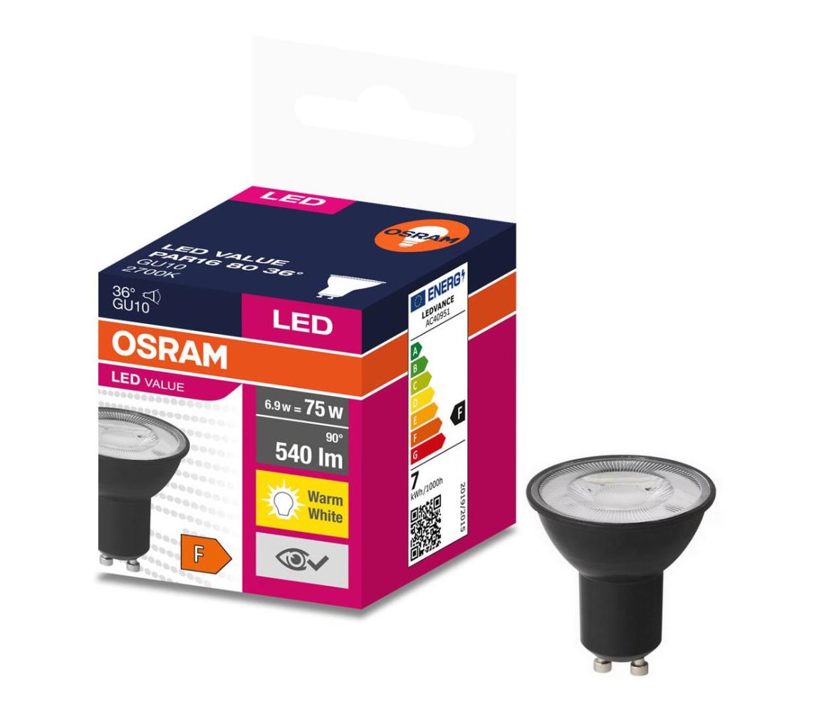 Ledvance LED Žiarovka VALUE PAR16 GU10/6,9W/230V 2700K 36° - Ledvance 