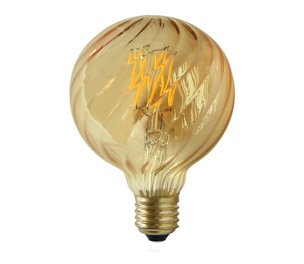  LED Žiarovka VINTAGE AMBER G95 E27/4W/230V 2700K 