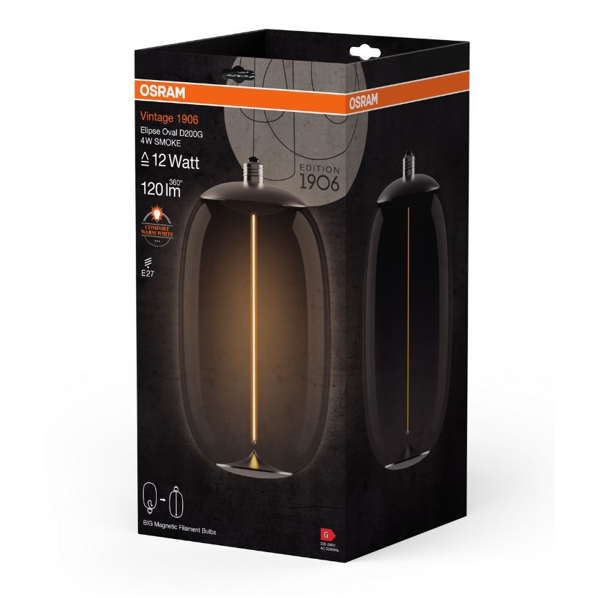 LED Žiarovka VINTAGE FILAMENT E27/4W/230V 2700K dymová - Osram