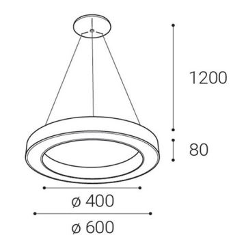 LED2 - LED Stmievateľný luster na lanku SATURN LED/50W/230V 3000K/4000K biela