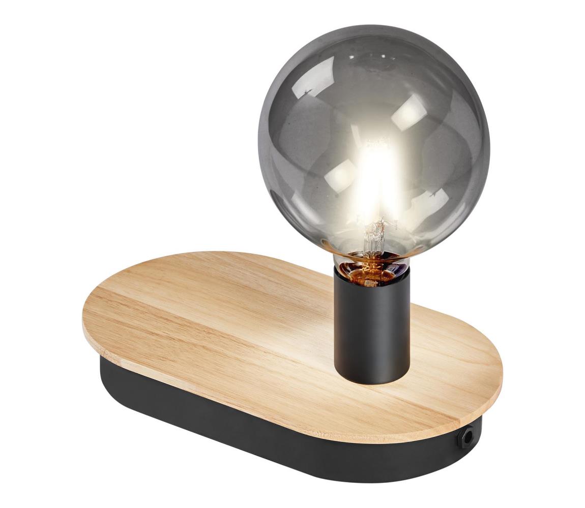 Ledvance Ledvance - Dotyková stolná lampa s USB konektorom DECOR WOOD 1xE27/8W/230V 