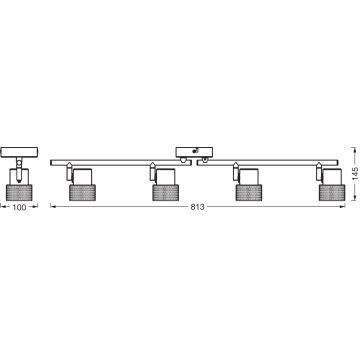 Ledvance - LED Bodové svietidlo DECOR CORK 4xGU10/3,4W/230V