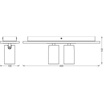 Ledvance - LED Bodové svietidlo DECOR MERCURY 2xGU10/3,4W/230V