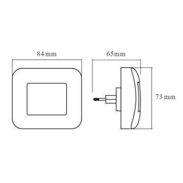 Ledvance - LED Nočné svetlo so senzorom LUNETTA LED/0,2W/230V