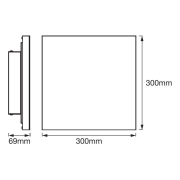 Ledvance - LED Prisadený panel FRAMELESS LED/19W/230V 3000K