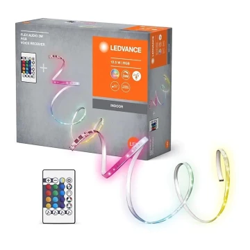 Ledvance - LED RGB Stmievateľný pásik FLEX AUDIO 3m LED/12,5W/230V + diaľkové ovládanie