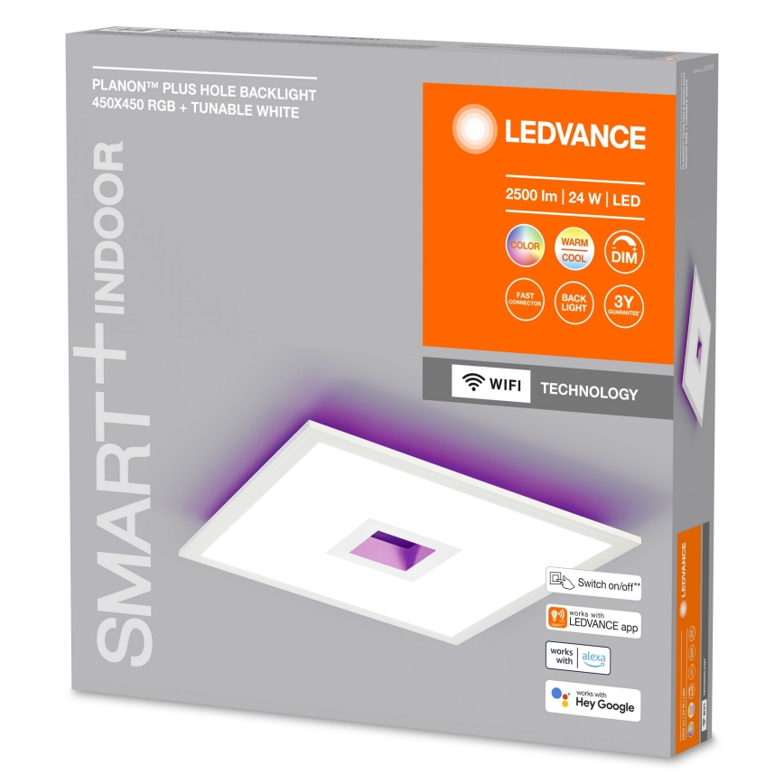 Ledvance - LED RGBW Stmievateľné stropné svietidlo SMART+ PLANON LED/24W/230V 2700-6500K Wi-Fi