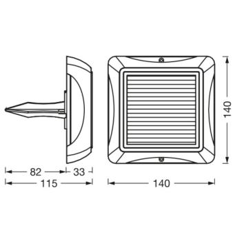 Ledvance - LED Stmievateľná solárna lampa ENDURA STYLE SOLAR LED/1,2W/3,7V IP65