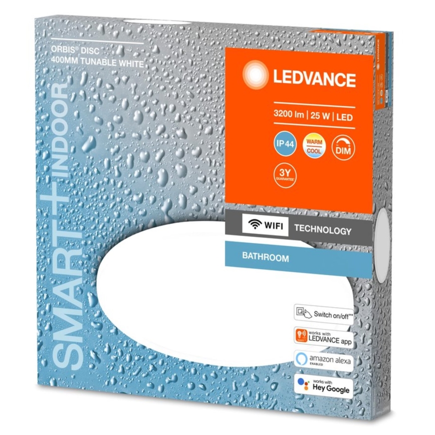 Ledvance - LED Stmievateľné kúpeľňové svietidlo SMART+ DISC LED/25W/230V 3000-6500K Wi-Fi IP44