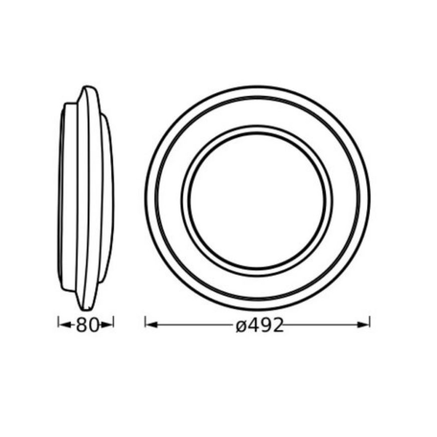 Ledvance - LED Stropné svietidlo ORBIS BERLIN LED/36W/230V čierna