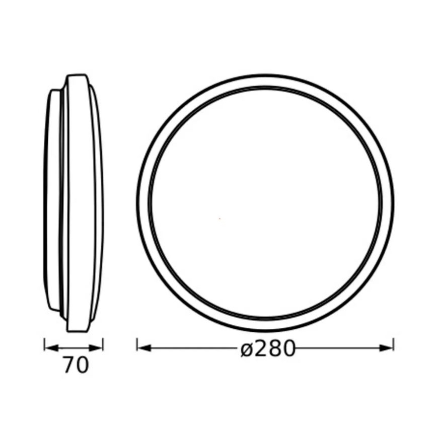 Ledvance - LED Stropné svietidlo ORBIS LONDON LED/16W/230V čierna