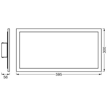 Ledvance - LED stropné svietidlo PLANON LED/22W/230W