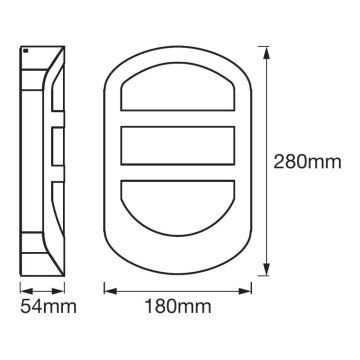 Ledvance - LED Vonkajšie nástenné svietidlo PLATE LED/12W/230V IP44