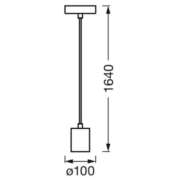 Ledvance - Luster na lanku PENDULUM ROUND 1xE27/15W/230V matný chróm