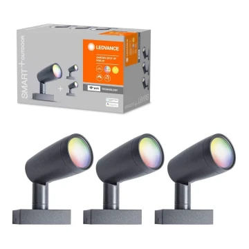 Ledvance - SADA 3x LED RGBW Vonkajšia lampa SMART+ SPOT 3xLED/4,5W/230V IP65 Wi-Fi