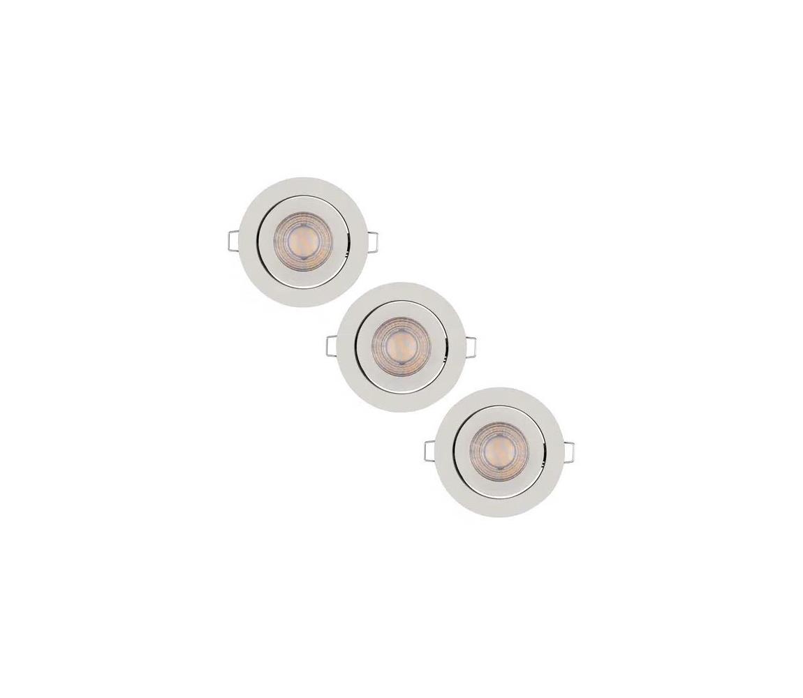 Obrázok LED vstavané svetlo LEDVANCE LED Spot Set Simple Dim (EU) L 4058075273184, 15 W, teplá biela, sada 3 ks, biela