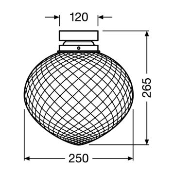 Ledvance - Stropné svietidlo PINEAPPLE 1xE27/40W/230V