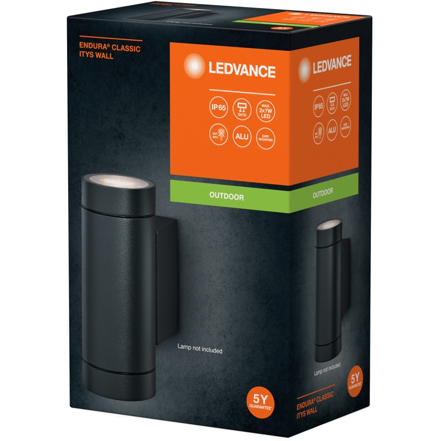 Ledvance - Vonkajšie nástenné svietidlo ITYS 2xGU10/35W/230V IP65