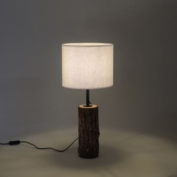 Leuchten Direkt 11233-79 - Stolná lampa BARK 1xE27/40W/230V drevo