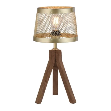 Leuchten Direkt 11423-60 - Stolná lampa FREDERIK 1xE27/60W/230V mangovník