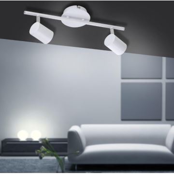 Leuchten Direkt 11942-16 - LED Bodové svietidlo TARIK 2xGU10/5W/230V biela