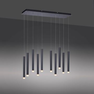 Leuchten Direkt 15206-18 - LED Luster na lanku 10xLED/4,8W/230V čierna