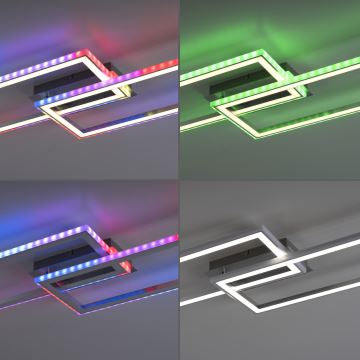 Leuchten Direkt 14635-55 - LED RGB Stmievateľné stropné svietidlo FELIX LED/34,5W/230V + diaľkové ovládanie