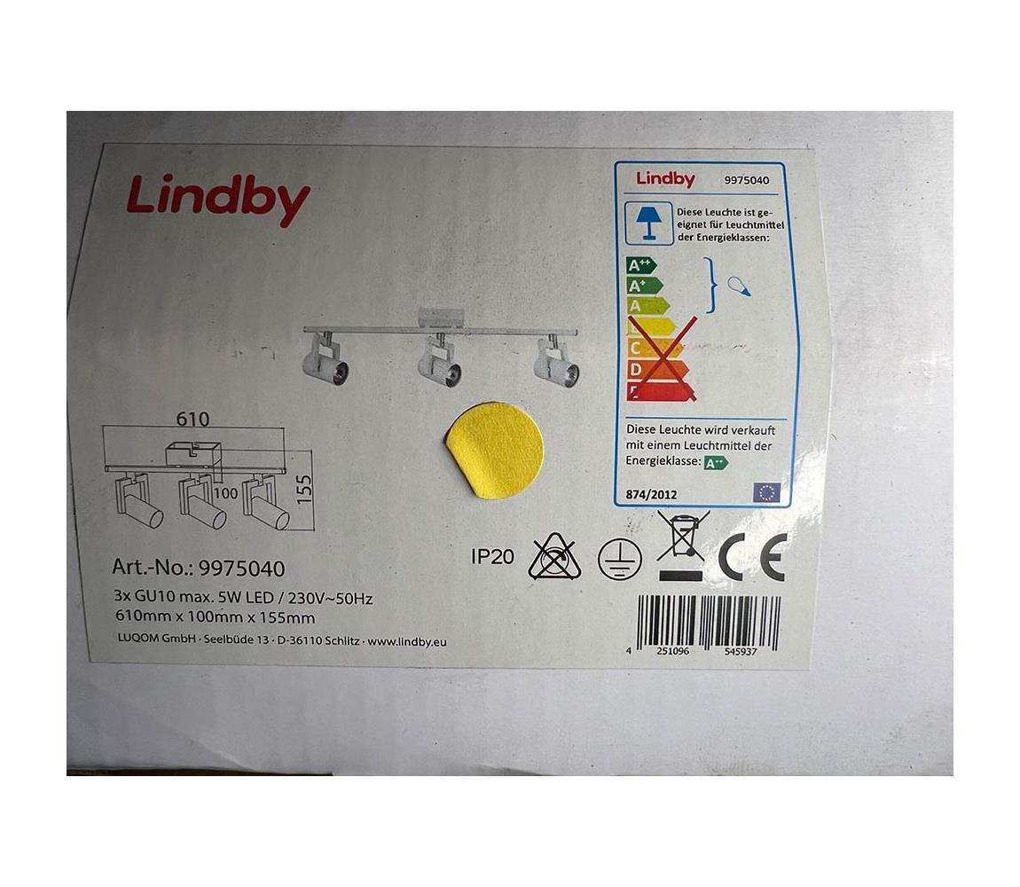 Lindby Lindby - Bodové svietidlo 3xGU10/5W/230V 