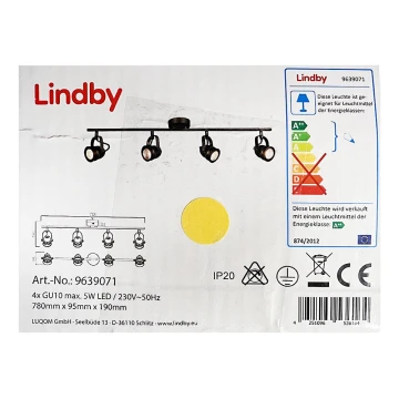 Lindby - Bodové svietidlo LEONOR 4xGU10/5W/230V