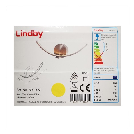 Lindby - LED Nástenné svietidlo IVEN LED/7W/230V